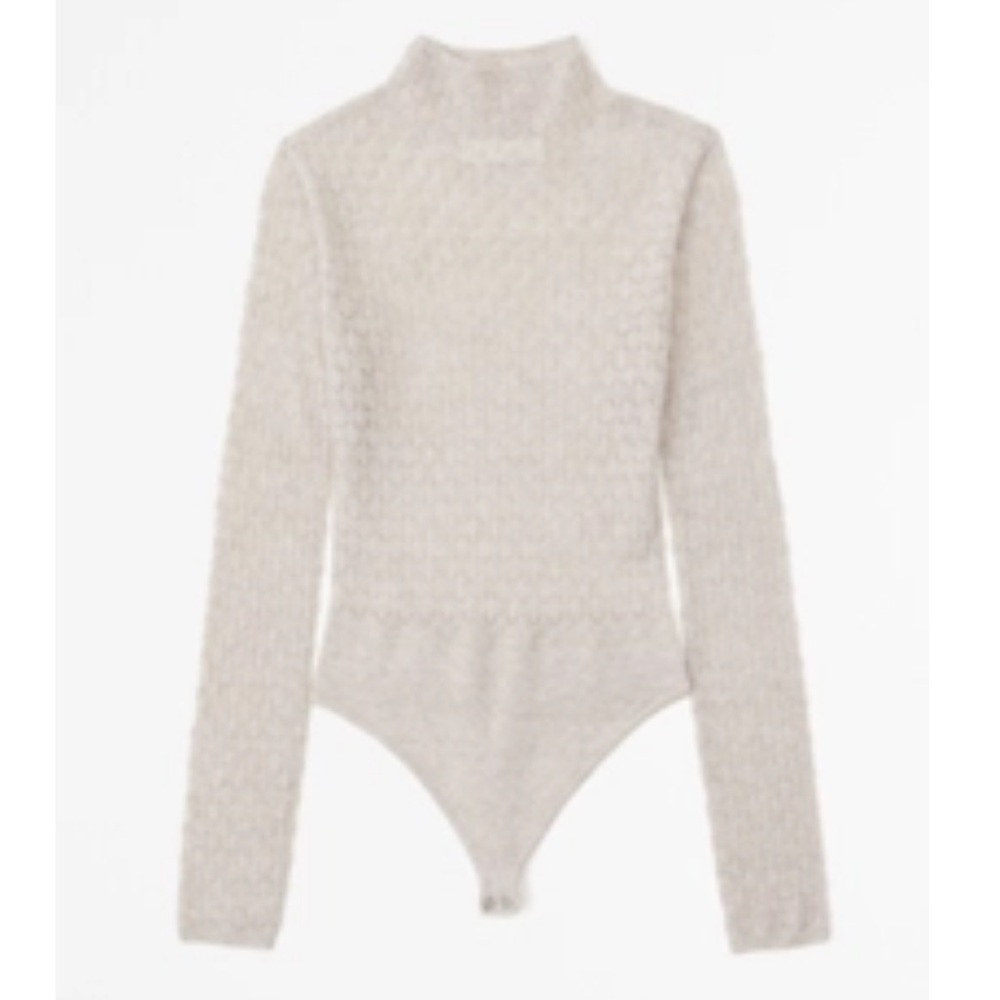 NWT - Abercrombie & Fitch - Super Soft Merino Wool-Blend Pointelle Bodysuit
